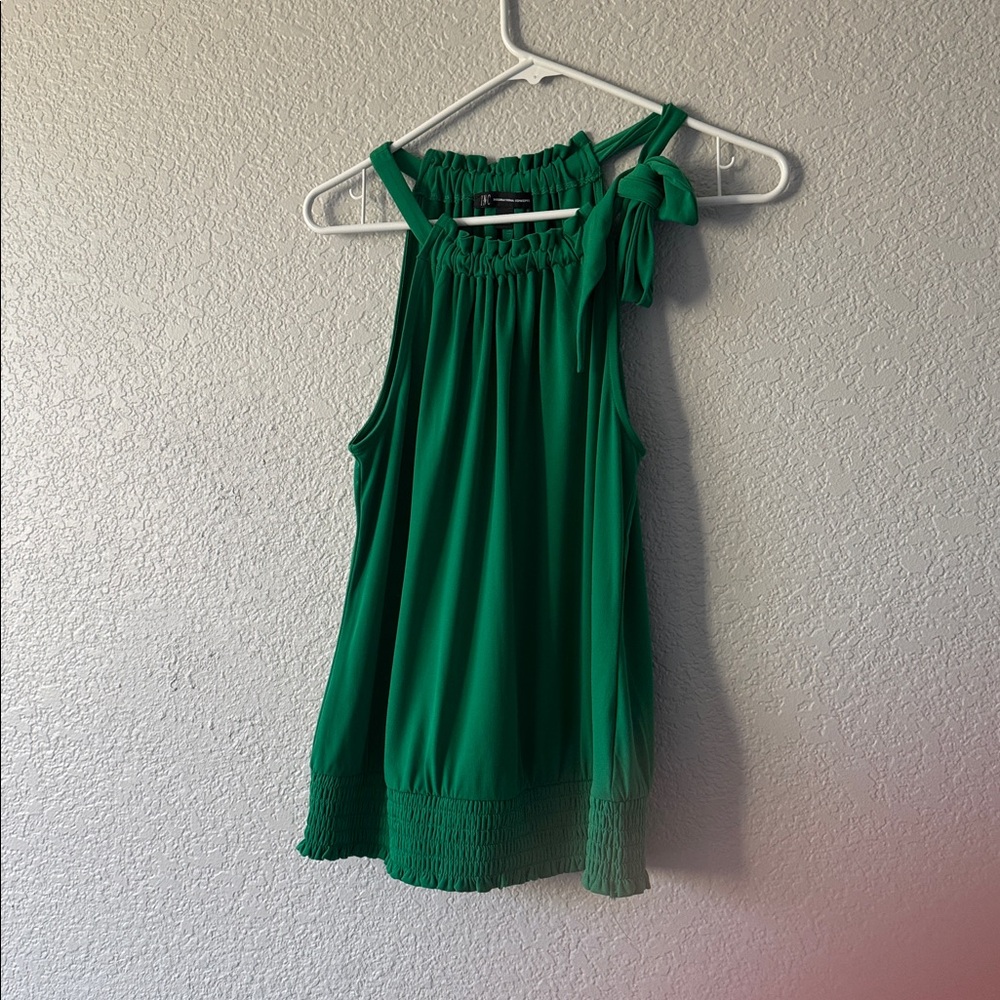 INC International Concepts Vibrant Green Blouse